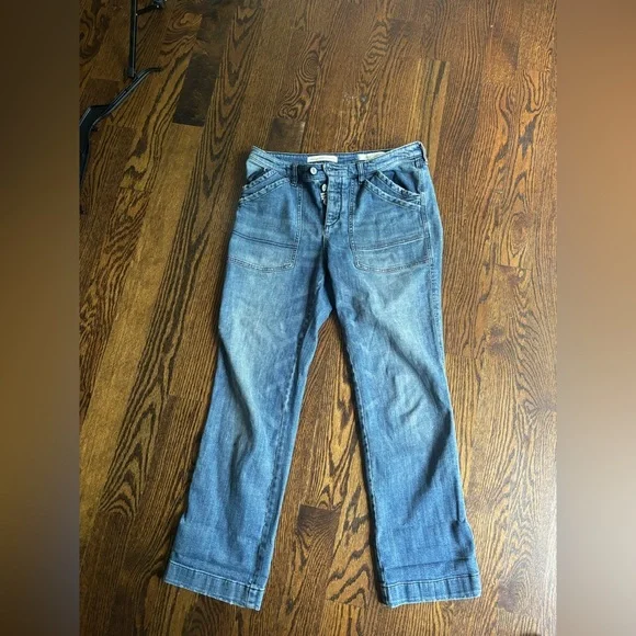 Anthropologie Pilcro Straight Mid Rise Jean Reg Wash Womens 28 - Picture 1 of 9